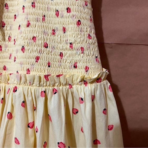 Free People | Strawberry Lemon Combo Lavender Daze Midi Dress Smocked Size S - Picture 7 of 14